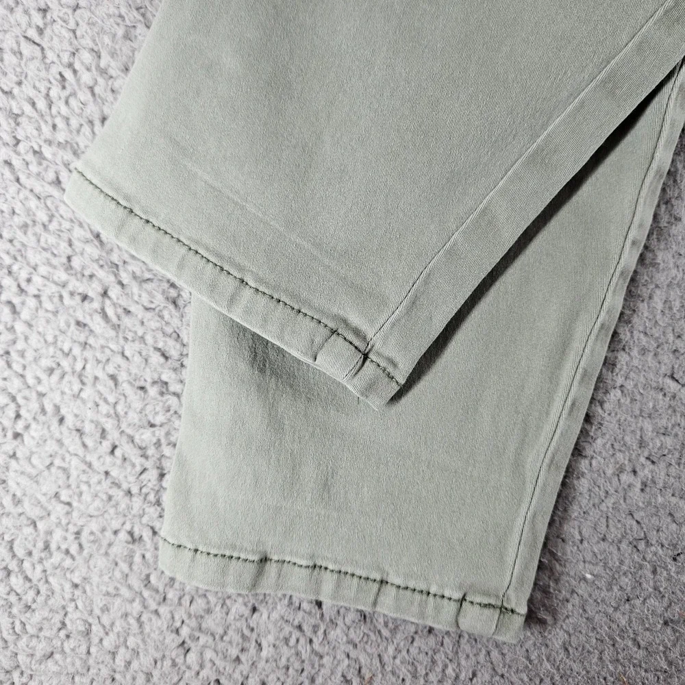 Cabi Cargo Jeans Womens 12 Green Stretch Denim Mid Rise Slim‎ Fit